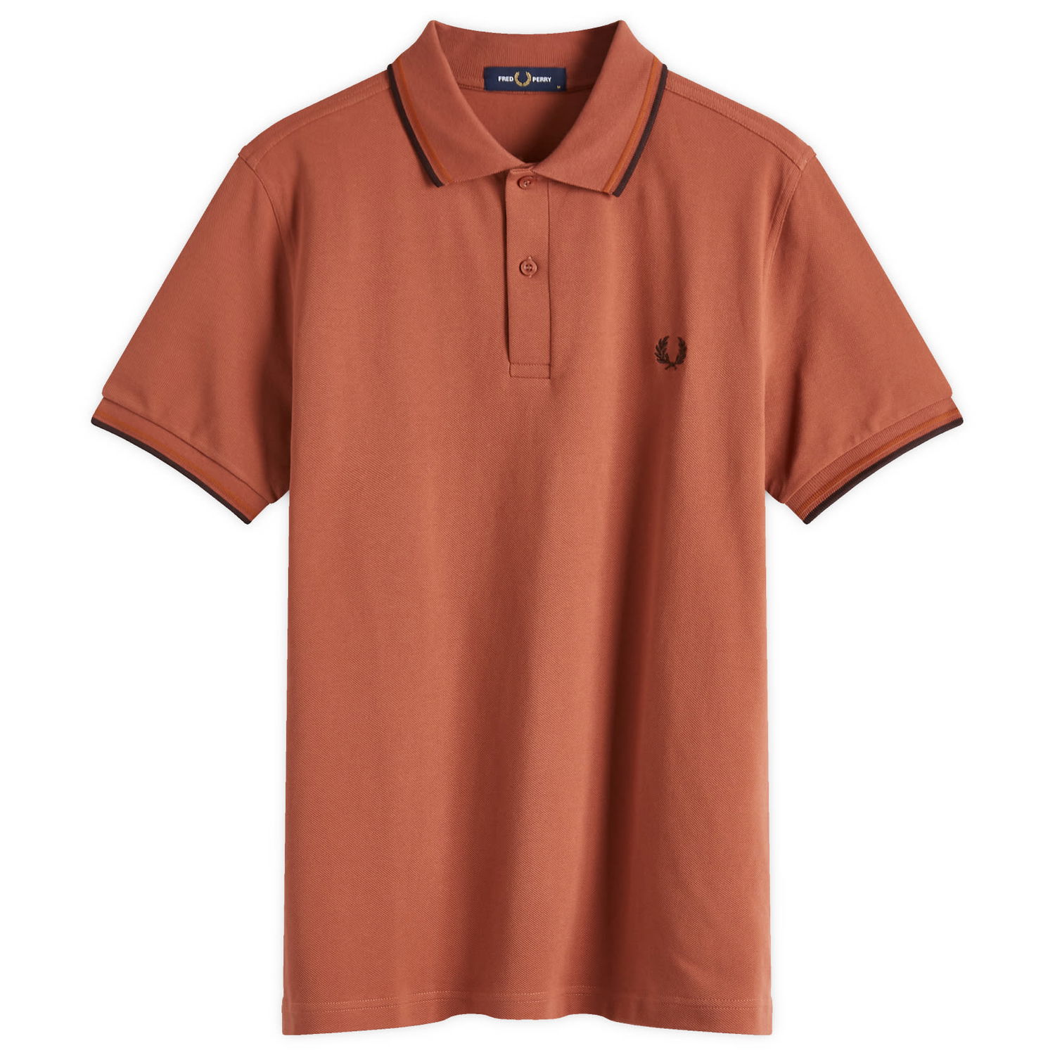 Polo tričko Fred Perry Fred Perry Twin Tipped Polo Shirt, Size Large Oranžová | M3600-Y39, 1