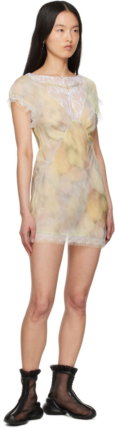 Šaty Collina Strada Collina Strada Waterlily Lace-Trimmed Tie-Dye Minidress Žltá | XX4042, 3