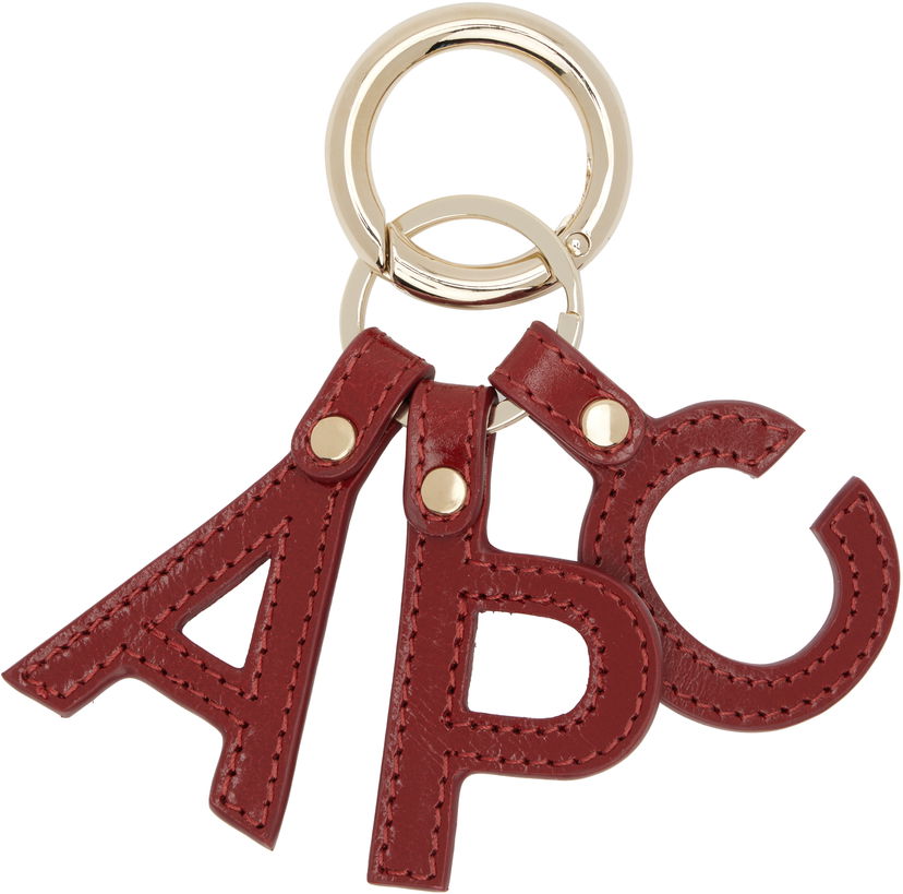 Kľúčenka A.P.C. A.P.C. Lettres 'A.P.C.' Leather Keychain Červená | PXCCK-F63656