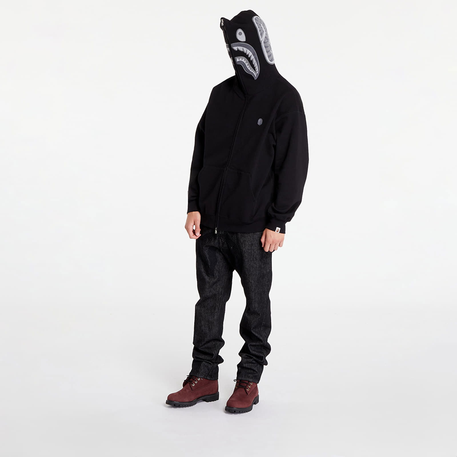 A BATHING APE Ape Head One Point Shark Zip Hoodie