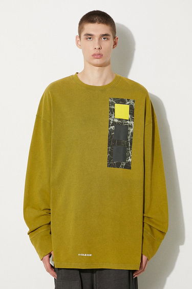 Tričko A-COLD-WALL* Relaxed Cubist Longsleeve T-shirt Print Zelené | ACWMTS098, 0
