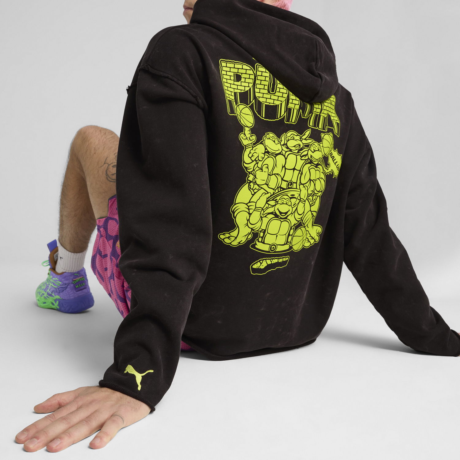 Mikina Puma PUMA x TMNT Basketball Hoodie Čierna | 630927_01, 1