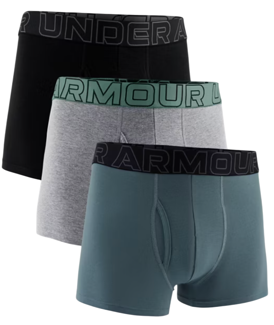 Boxerky Under Armour Under Armour SOLID 3in Boxer Shorts, 3-Pack Zelené | 1383891-035, 0