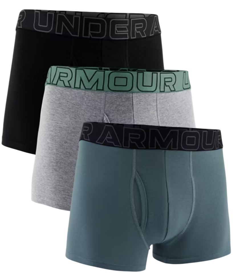 Boxerky Under Armour Under Armour SOLID 3in Boxer Shorts, 3-Pack Čierna | 1383891-035