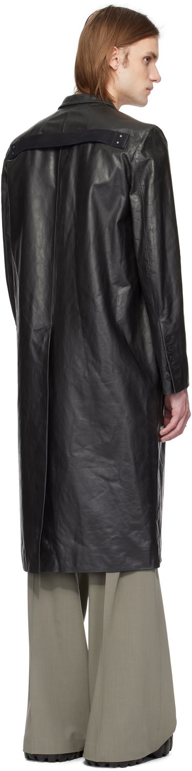 Kabáty Rick Owens Rick Owens Hollywood Lido Leather Coat Čierna | RU01E5954 LTP, 2