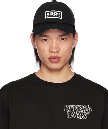 Šiltovka KENZO Black Paris ' Tag' Cap Čierna | FE58AC711F32, 0