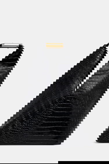 Kabelka Maison Margiela Crocodile Embossed V-Shape Top Handle Bag Čierna | SB6WD0043.P8650.T8013, 0