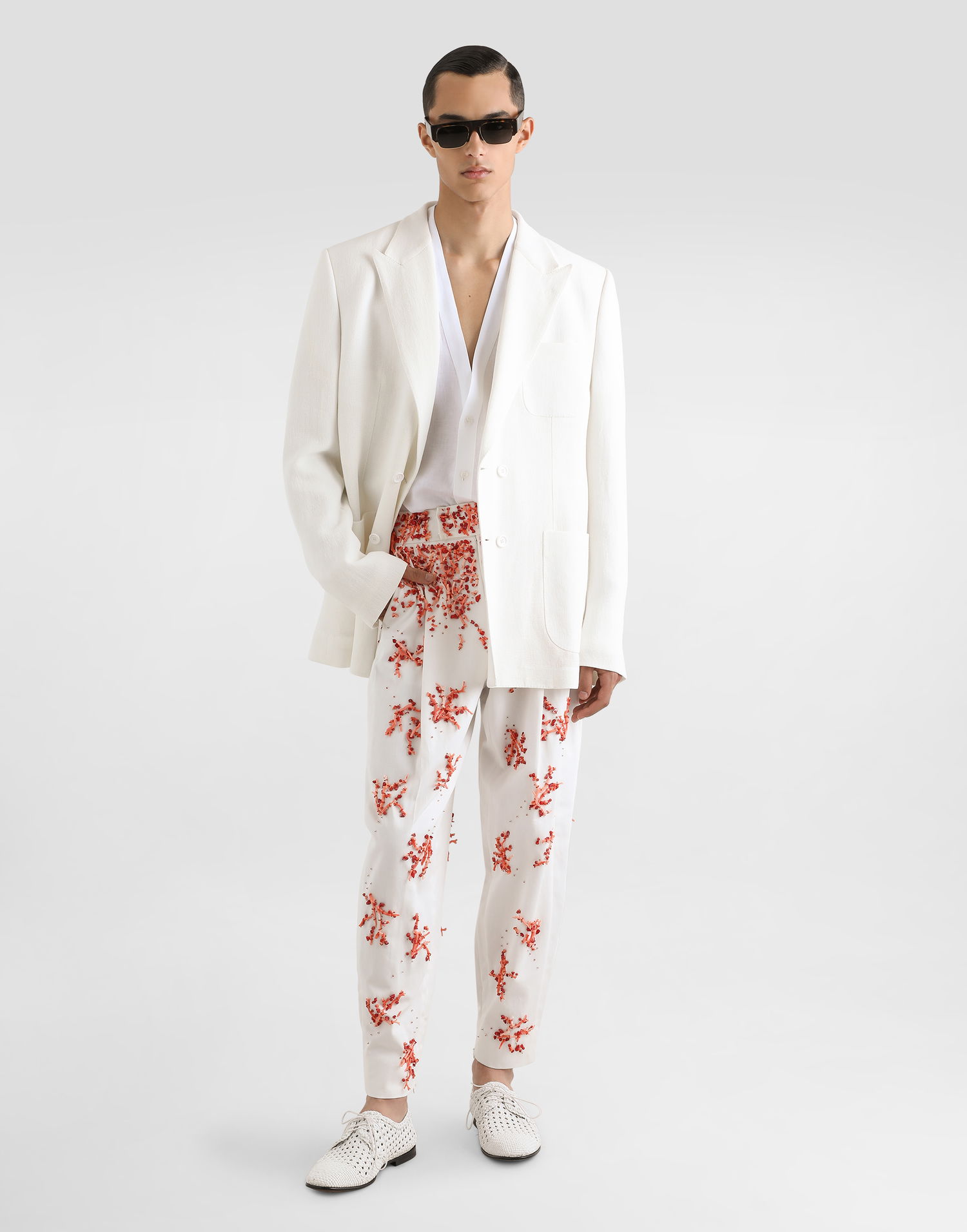 Košeľa Dolce & Gabbana Dolce & Gabbana Linen Cardigan Shirt Biela | G5MX0TFU4JBW0800, 1