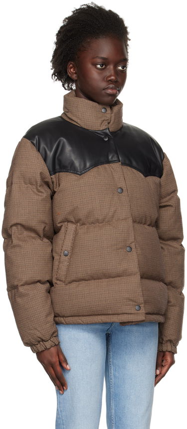 Prešívaná bunda rag & bone Rag & Bone Cal Houndstooth Down Jacket Hnedá | WAW22F2031FA31, 1