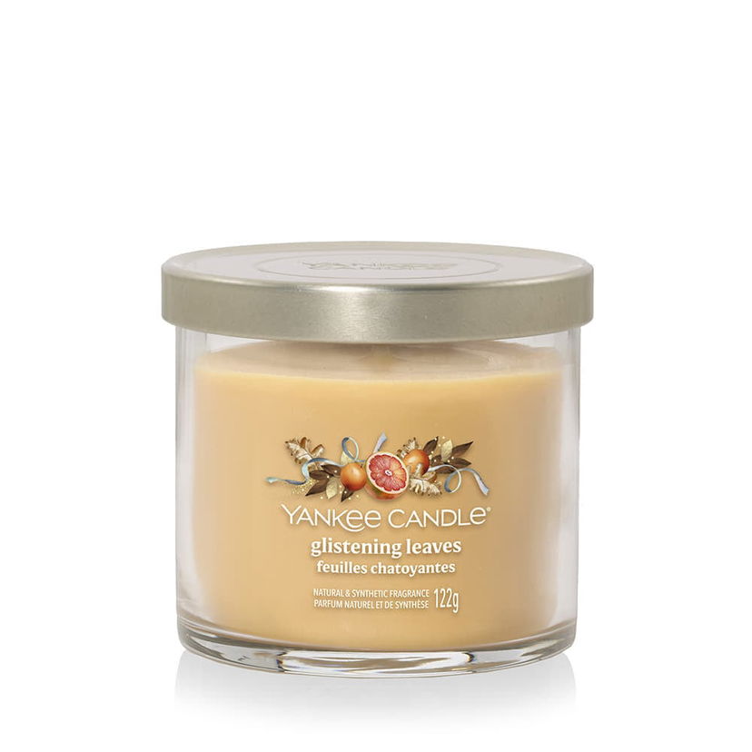 Sviečka Yankee Candle Signature Tumbler Candle Small Glistening Leaves Béžová | 43506