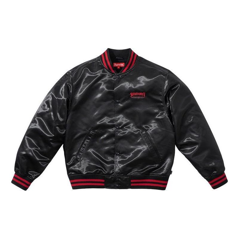 Bomber bunda Supreme Varsity Satin Jacket Čierna | SUP-FW21-211