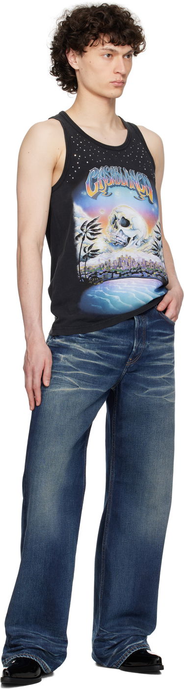 Tielko Casablanca Casablanca 'La Prémonition' Crystal Embellished Tank Top Čierna | U-MS25-JTS-036-01, 3