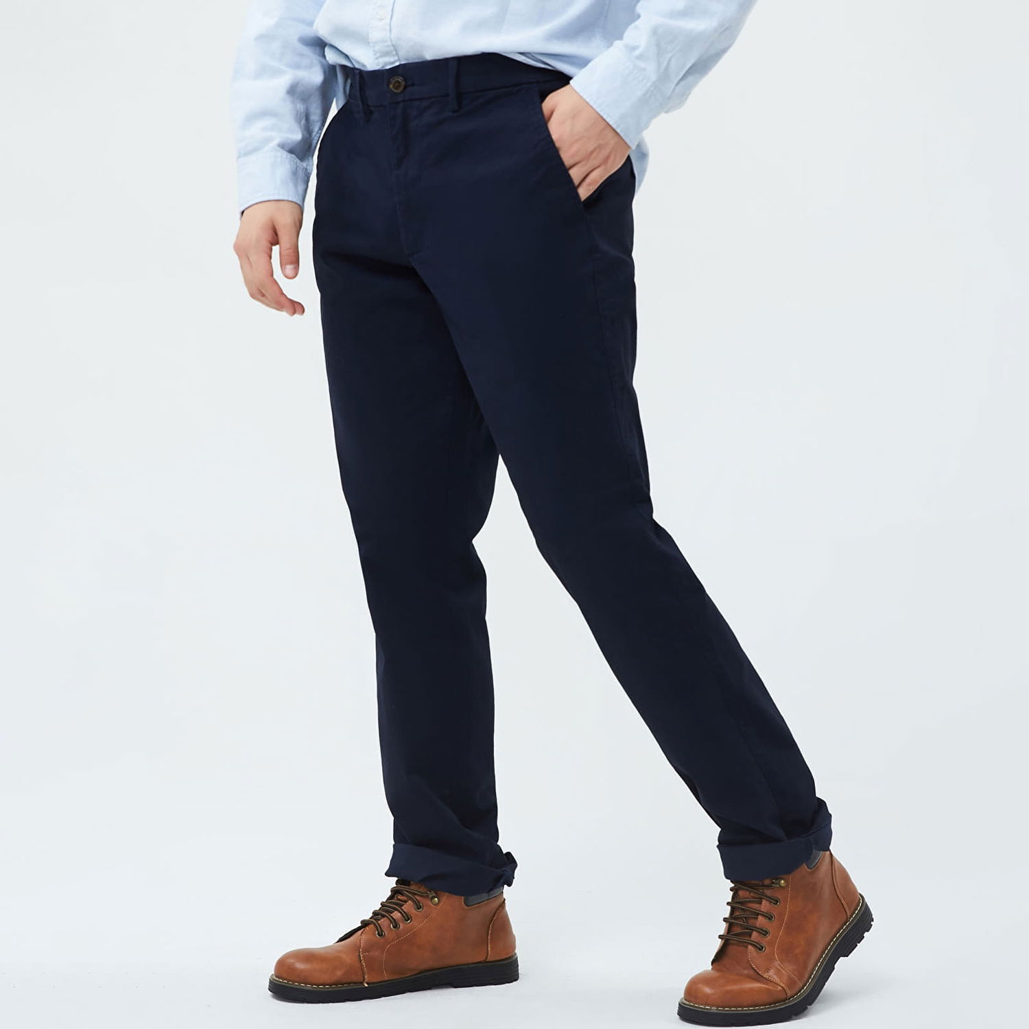 Nohavice GAP Chino Straight Fit Pants New Classic Navy Navy | 500359-01, 1