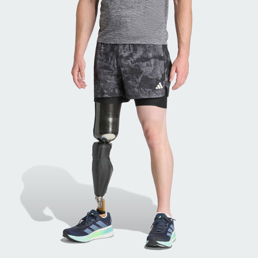Šortky adidas Performance Own The Run Spray Dye 2-in-1 Shorts Čierna | JN9680