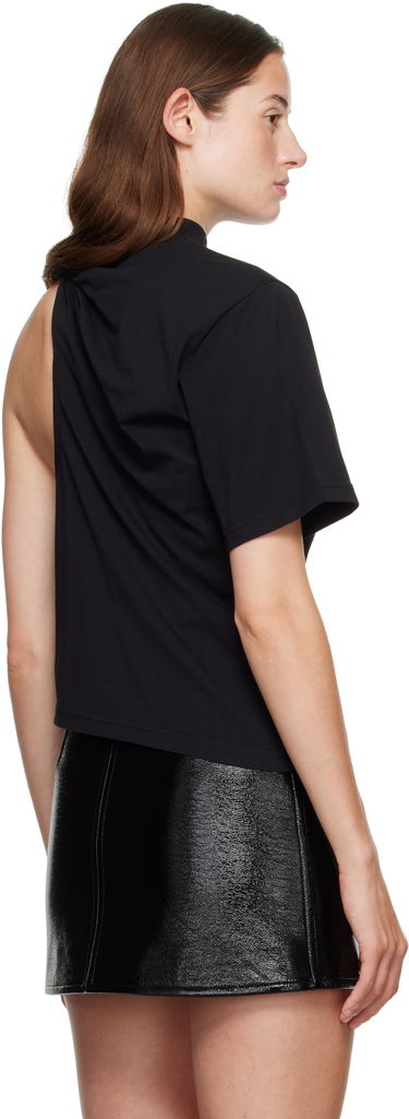 Tričko Courrèges Courrèges Twist Asymmetrical T-Shirt Čierna | 325JTS209JS0233, 2