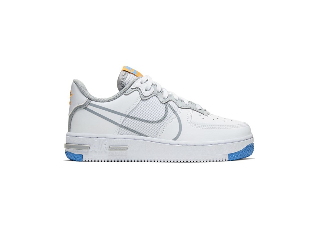 Tenisky a topánky Nike Air Force 1 React SU "White Light Smoke Grey" GS Biela | CT5117-102, 0