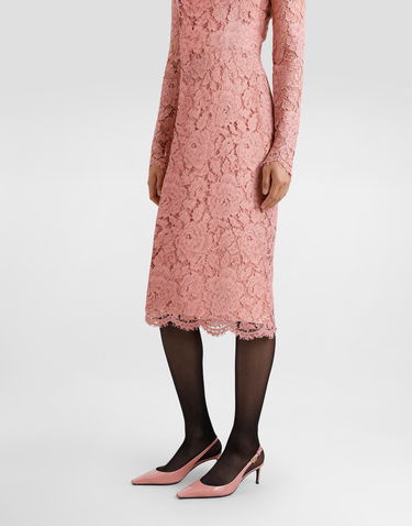 Šaty Dolce & Gabbana Dolce & Gabbana Floral Cordonetto Lace Sheath Dress Ružová | F6M0DTHLM7LF0473, 3