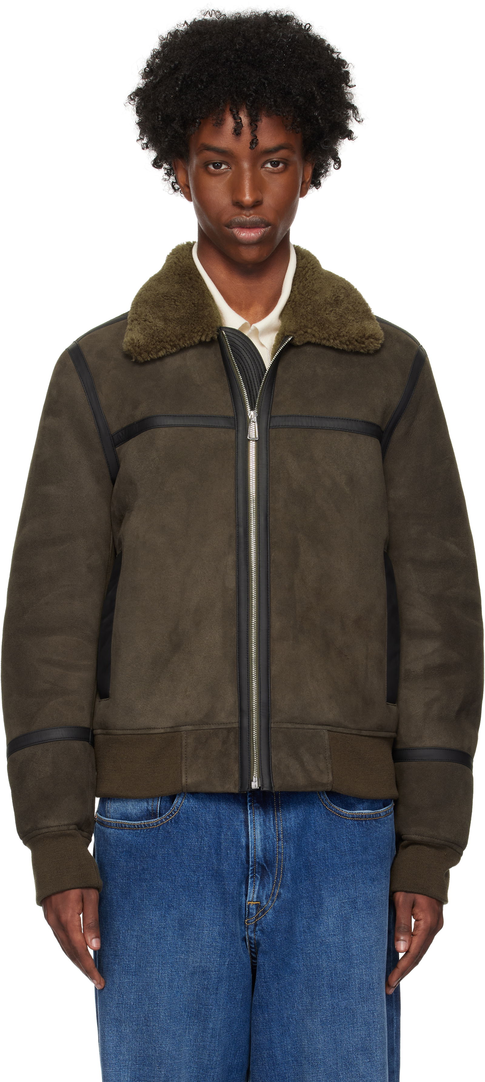 PS Paul Smith Zip Shearling Jacket