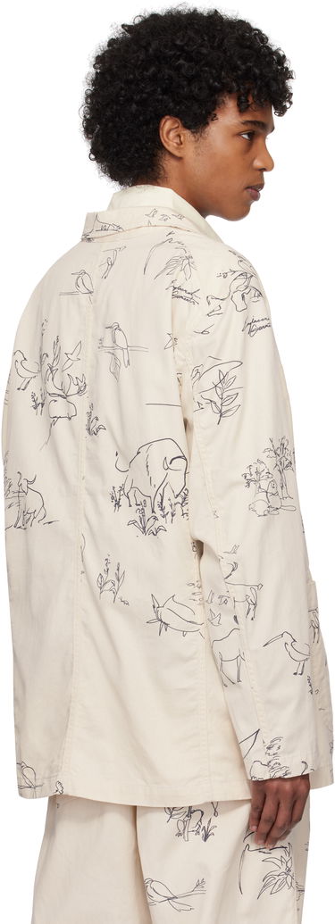 Bunda Engineered Garments Engineered Garments Bedford Printed Blazer Béžová | 25S1D005, 2