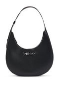HUGO Faux-Leather Hobo Bag with Metallic Logo