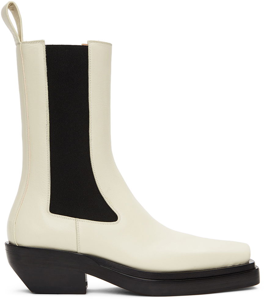 Tenisky a topánky Bottega Veneta Bottega Veneta 'The Lean' Chelsea Boots Biela | 639702 - V00M0, 0
