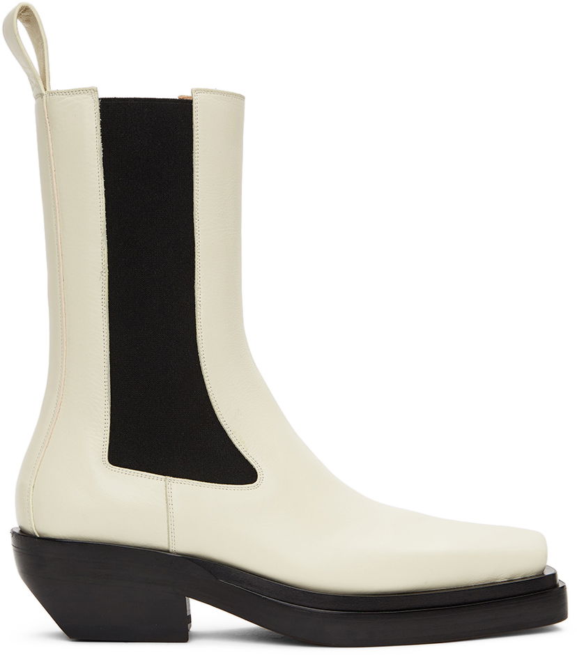 Tenisky a topánky Bottega Veneta Bottega Veneta 'The Lean' Chelsea Boots Biela | 639702 - V00M0