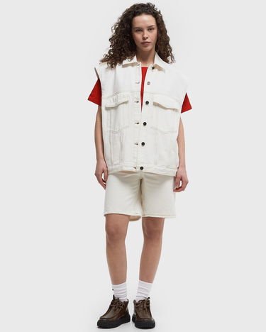 Šortky American Vintage Jozstreet Denim Shorts Biela | JOZ09AE25-OFF-WHITE, 2
