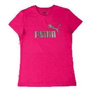 Short Sleeve T-Shirt with Zebra Print Logo