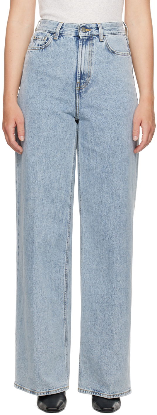 Džínsy TOTEME Wide Leg Jeans Modrá | 242-WRB2426-FB0045, 0