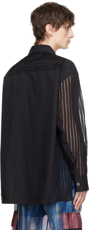 Košeľa Feng Chen Wang Feng Chen Wang Paneled Shirt Čierna | FMS17SR02, 2