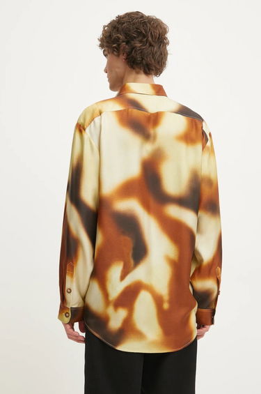 Košeľa Nanushka Abstract Print Regular Fit Shirt Hnedá | NM24FWSH04717, 2