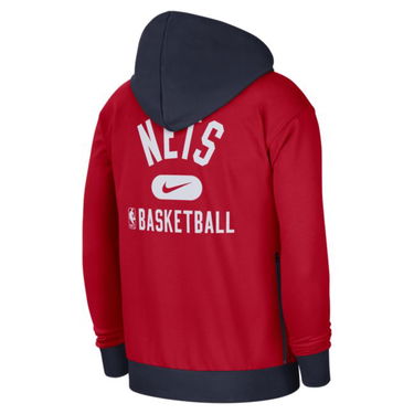 Mikina Nike Brooklyn Nets Courtside Full-Zip Fleece Hoodie Červená | DB2180-657, 1