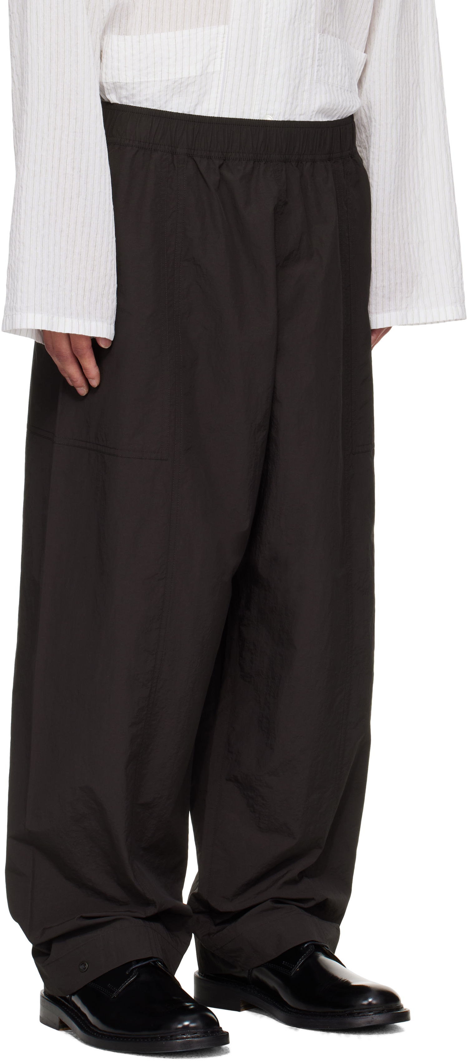 Nohavice Studio Nicholson Studio Nicholson Ashi Wide Leg Trousers Čierna | ASHI SNM - 1270, 1