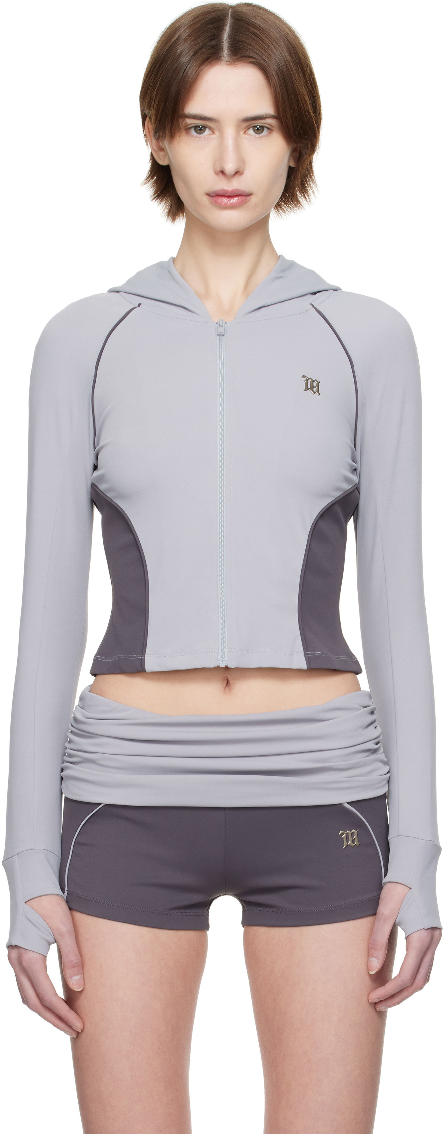 Mikina MISBHV MISBHV Lycra Zip-Up Hoodie Fialová | 250W201, 0