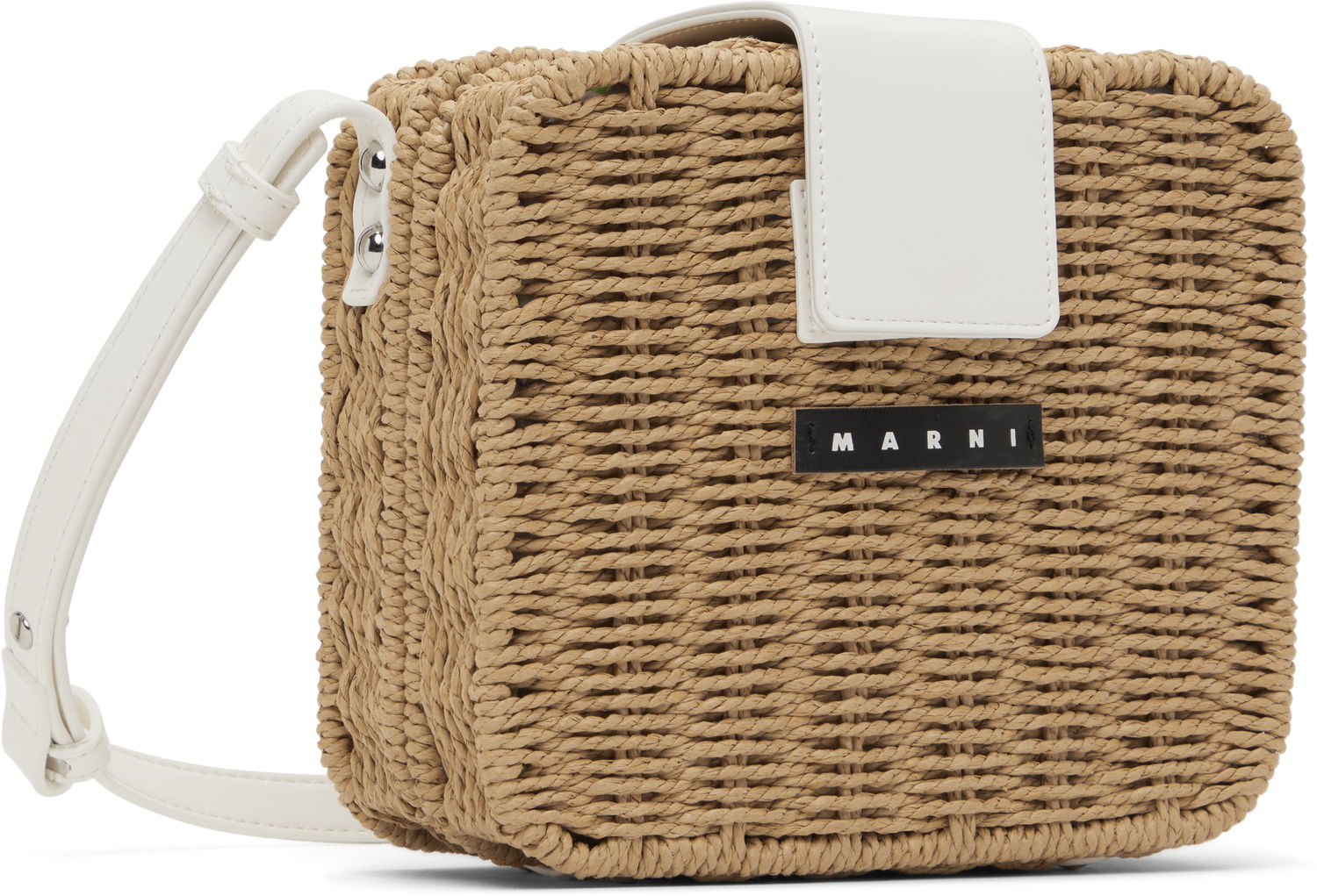 Taška cez rameno Marni Marni Kids Woven Crossbody Bag Hnedá | M01474-M00UY, 1