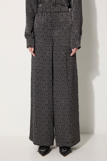 Pyžamo KENZO Weave Pajama Pants High Waist Čierna | FE62PA0849R1.99, 0
