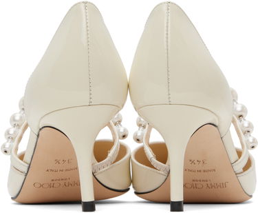 Tenisky a topánky Jimmy Choo Jimmy Choo Aurelie 65 Pearl Strap Pumps Biela | AURELIE 65, 1