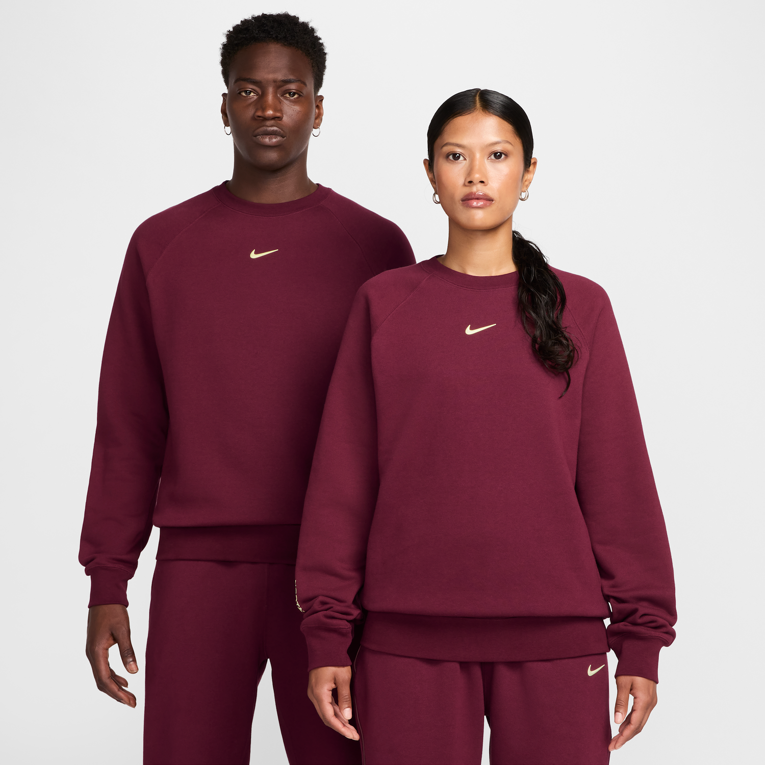Mikina Nike NOCTA Fleece Crewneck Sweatshirt Vínová | FN8160-638, 0