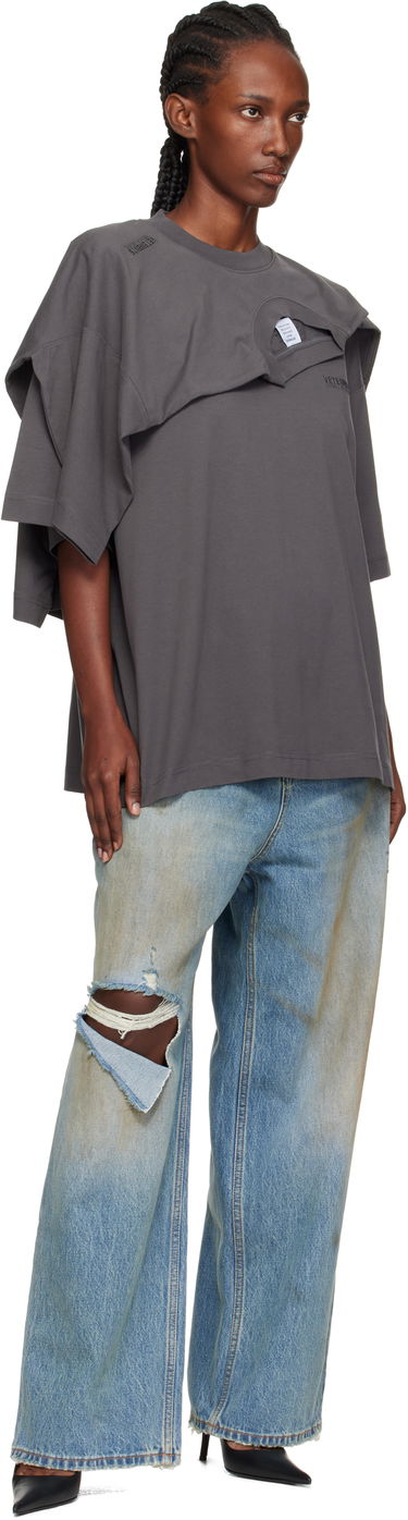 Tričko VETEMENTS VETEMENTS Double Layered T-Shirt Šedá | UH76TR400M, 3