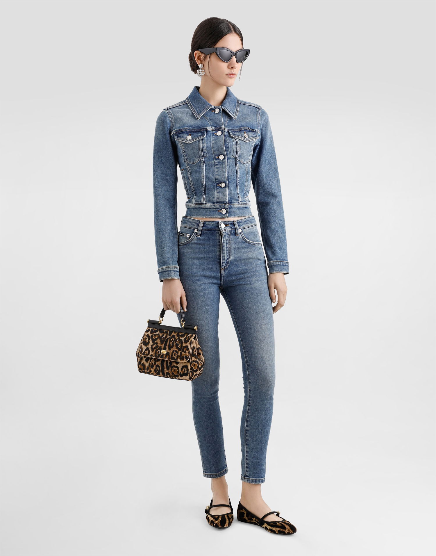 Bunda Dolce & Gabbana Dolce & Gabbana Cropped Denim Jacket Modrá | F9S20DG8ML9S9001, 1