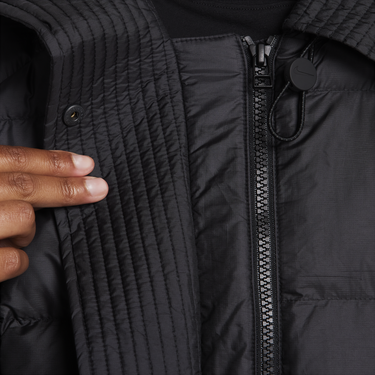 Prešívaná bunda Nike Sportswear Swoosh Puffer PrimaLoft® Therma-FIT Oversized Hooded Jacket Čierna | FB8729-010, 2