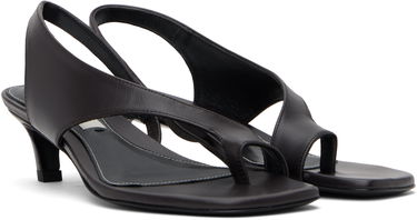 Oblečenie TOTEME TOTEME Leather Thong Heeled Sandals Čierna | 252-WAS0201-LE0131, 3