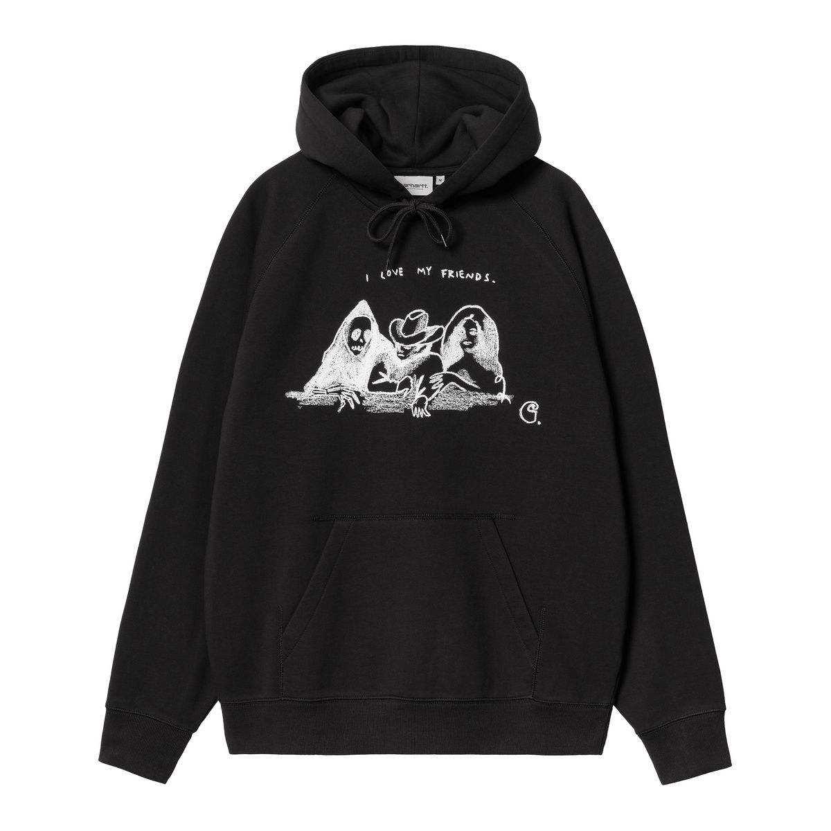 Hooded Pepe Friends Graphic Sweatshirt