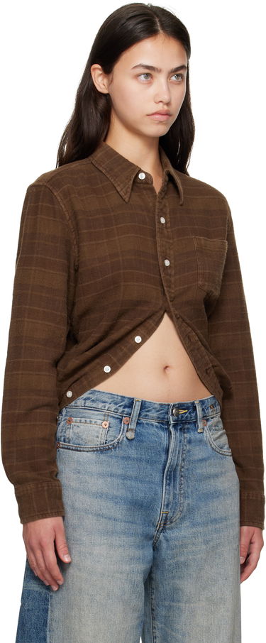 Košeľa R13 R13 Wrap Around Plaid Shirt Hnedá | R13WR433-R554B, 1