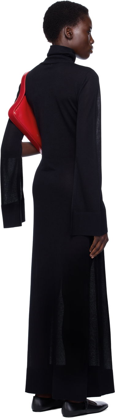 Šaty TOTEME TOTEME Slit Sleeve Knit Maxi Dress Čierna | 253-WRD0236-YA0079, 2