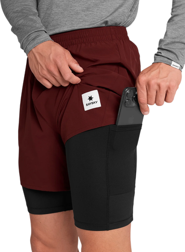 Šortky Saysky Saysky Pace 2 in 1 5" Shorts Vínová | omrsh20c509-omrsh20c509, 1