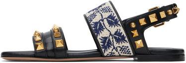 Oblečenie Valentino Valentino Garavani County Grape Embroidery Sandals Čierna | 6W2S0LP2CQL, 2