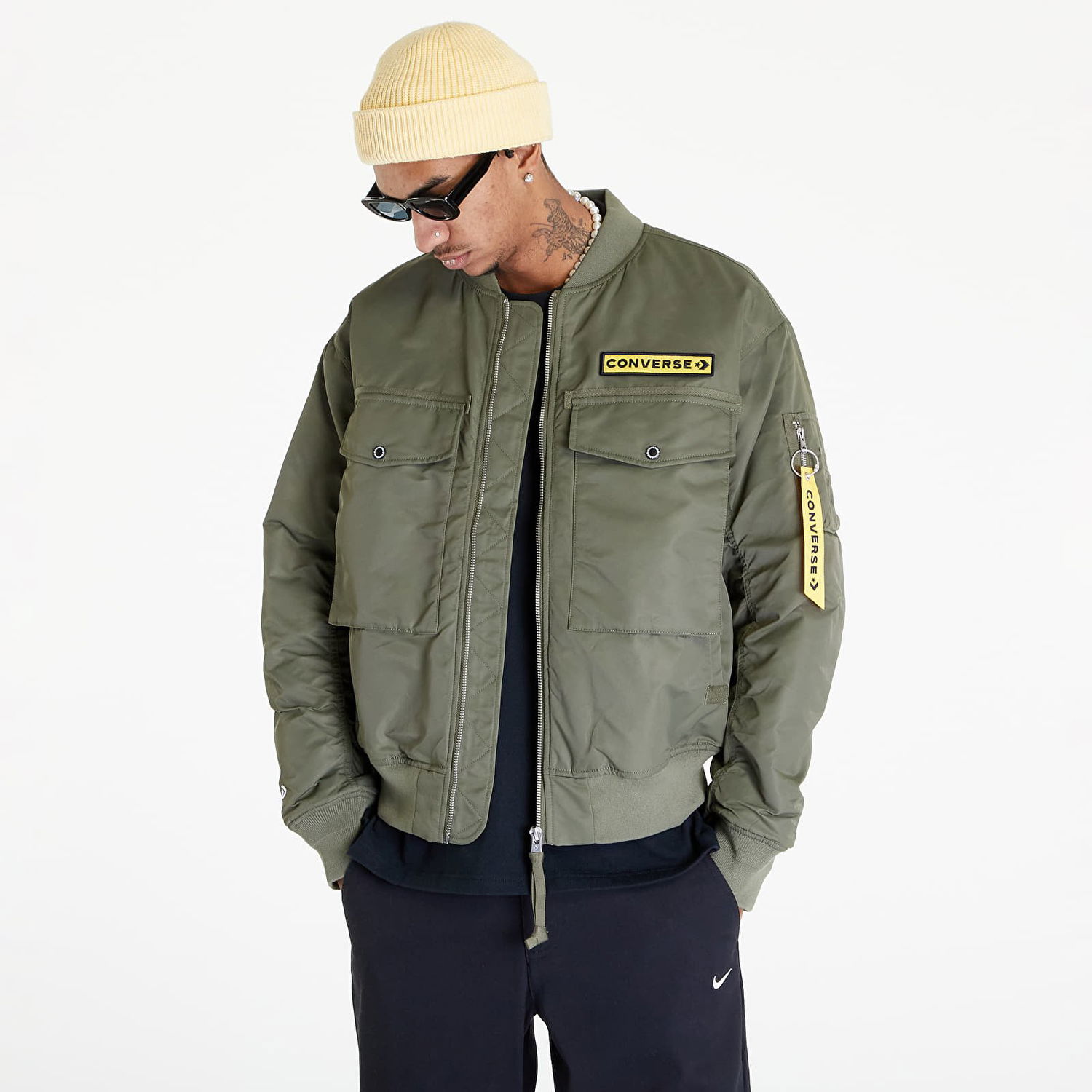 Bomber bunda Converse Military Pack Ma-1 Bomber Jacket Zelené | 10023761-A01, 0