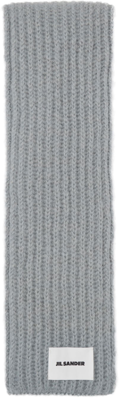 Šál Jil Sander Knitted Wool Scarf Šedá | J22ZZ0127_J14716