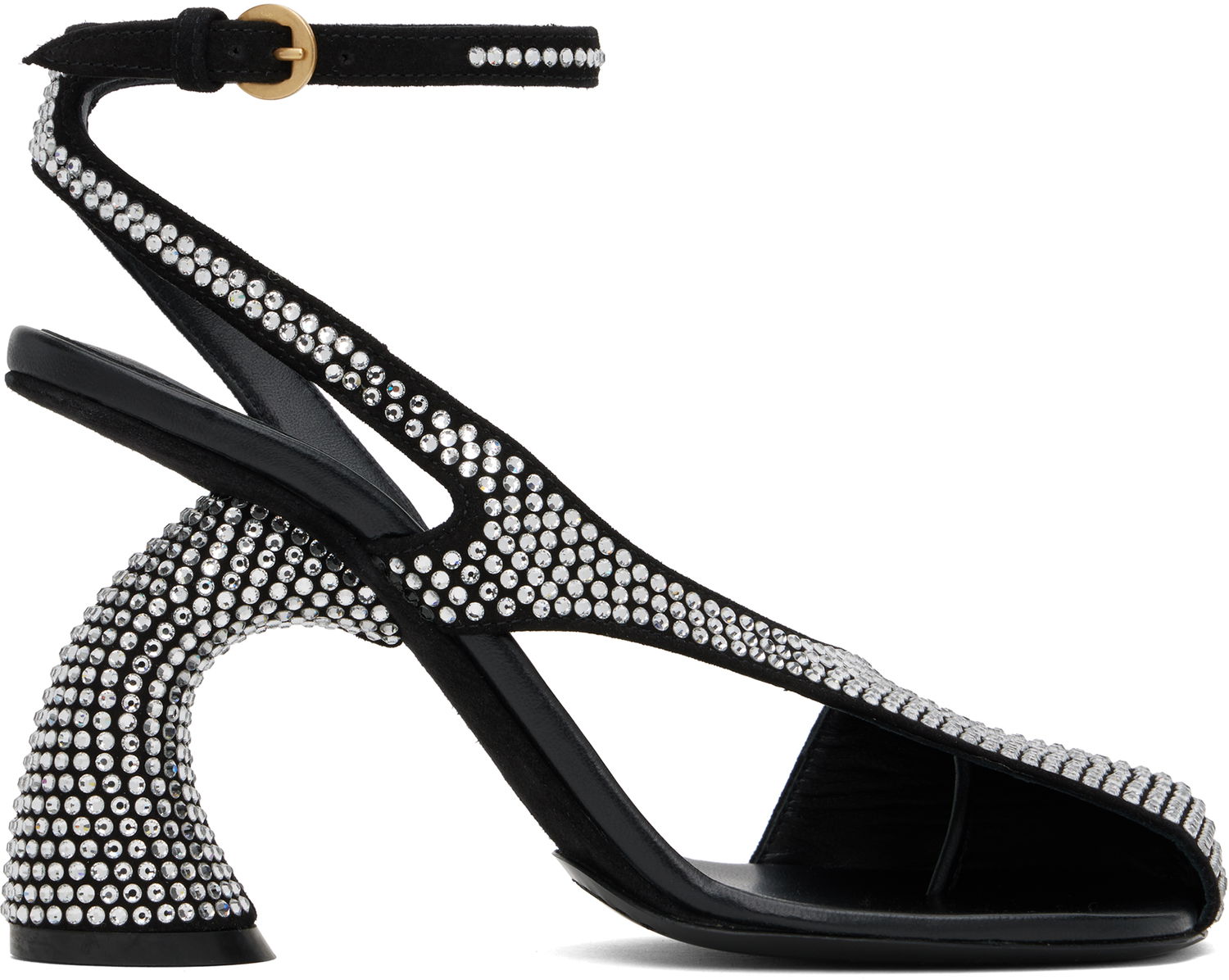 Tenisky a topánky Dries Van Noten Embellished Leather Heeled Sandals Čierna | WS242-1419-128, 0